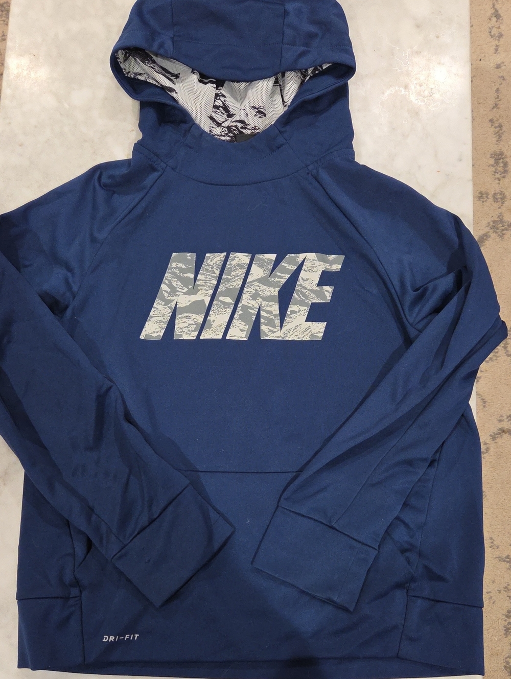 Nike Dri Fit Hoodie with Printed Lined Hood